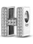 Gümüş S925 Damgalı H Harfi Zirkon Taşlı Charm 1