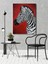 Kanvas Tablo Kırmızı Zebra Figürlü 272 4