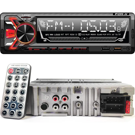 For-x Oto Teyp 4X55W Bt/2xusb/fm/aux Büyük Ekran For-X X-4240BT