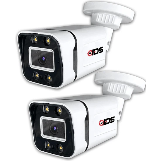 IDS - Gece Renkli - 5mp Sony Lens 1080P Fullhd Ahd Güvenlik Kamerası - 4xultra LED - Plastik Kasa 2 Adet