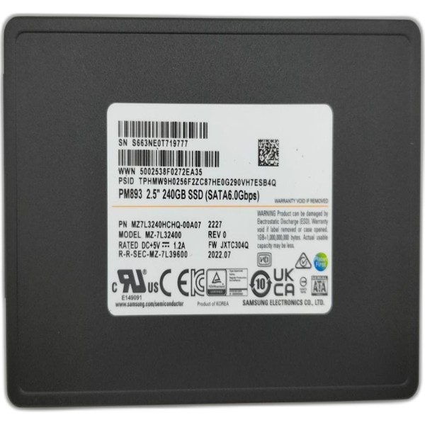 Samsung PM893 MZ-7L3240HCHQ SATA 3.0 2.5