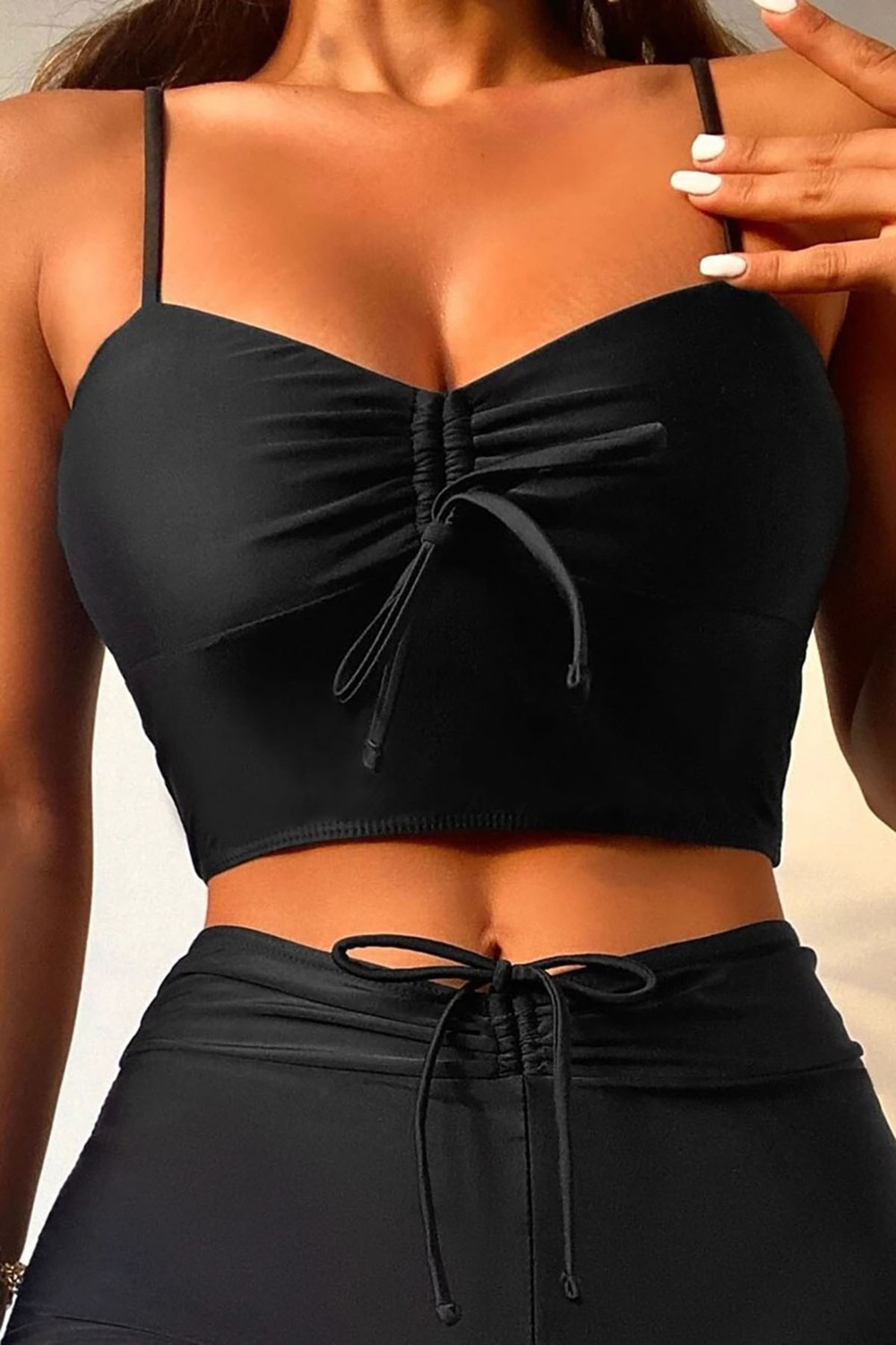 Angelsin Önden Ayarlı Büzgülü Bikini Üstü görsel 2