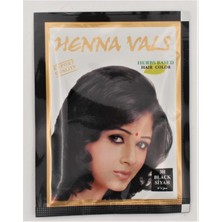 Henna Vals Siyah Renkli Besleyici Saç Kınası Toz 6'lı Tüm Saç Tipleri İçin Doğal Formül