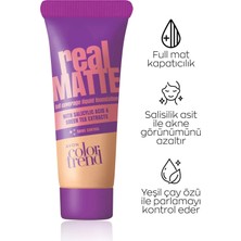 Avon Color Trend Real Matte Likit Fondöten Parlaklık Kontrolü 30 Ml. Light Beige 210N