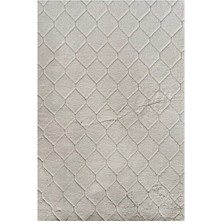 Es Dekor Phome Tüylü Desenli Yumuşak Halı Comfort Diamond No:2 | Bej 75X110CM