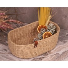 Bambum Koza - Jüt Oval Sepet Küçük