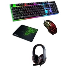 Getorix 4in1 Rgb Klavye Mause + Kulaklık Gamer Oyuncu Seti