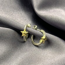 Jewel By Aila Stella Yıldız Taşlı Kadın Halka Gümüş Küpe