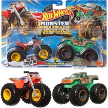 Mattel FYJ64/HLT66 Hotwheels Monster Trucks Güçlü Ikili Arabalar - 1:64