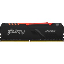 Kingston Fury Beast Rgb KF432C16BBA/8 8gb (1X8GB) Ddr4 3200MHZ CL16 Siyah Gaming Ram (Bellek)
