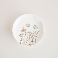 Chakra Naturel Nordic Çukur Yemek Tabağı Krem