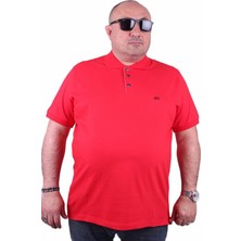 Starbattal Büyük Beden Likralı Klasik Polo Tişört 11500 Kırmızı