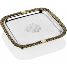 Luxxo Black Pearl Halatlı Kare Tepsı 19X19X4 cm (12)