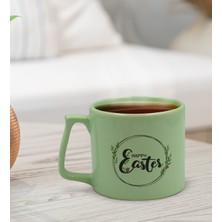 BK Gift Happy Easter Tasarımlı Pastel Yeşil Middle Kupa Bardak