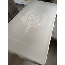 Limay Teflon Kumaş Masa Örtüsü - Sıvı Geçirmez - Yıkanabilir - Dantel Görünümlü