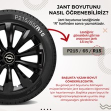 Kef Opel Combo 16 Inç Uyumlu Jant Kapağı 4'lü Takım Siyah 1616