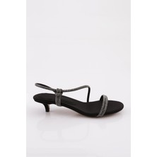 DGN 4305 Kadin Kisa Topuklu Taş Ip Işleme Abiye