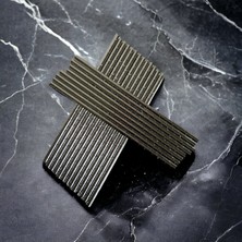 KRM Ambalaj 6 mm 19,7 cm Metalize Gümüş Gri Kağıt Pipet, 100 Adet