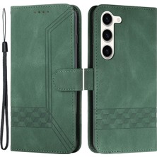 Cool-M Samsung Galaxy S23 Pu Deri Telefon Cüzdan Kapağı Strap ile Baskılı Stand Kılıfı (Yurt Dışından)