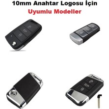 Gardenauto Volkswagen Anahtar Logosu 10MM Vw Kumanda Logosu (1 Adet) 3C0837891