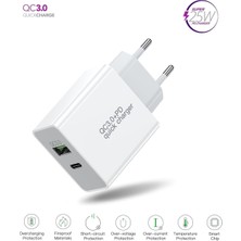 HANPORIUM Samsung Galaxy A13 Uyumlu 25W Ultra Hızlı Çoklu Şarj Cihazı Adaptör Qualcomm3.0 - Ithalatçı Garantili