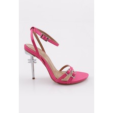 DGN 1275 Kadin Tokali Bilekten Bağlama Topuklu Ayakkabi