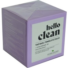 Herbaderm Hello Clean Yüz Dudak ve Göz İçin Yağ Bazlı Temizleyici Balm Hyaluronik 3D 100 ml