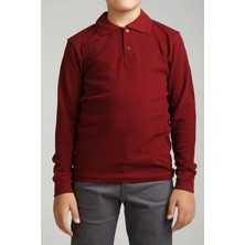 Noble Store Çocuk Uzunkol Polo Yaka Okul T-Shirt