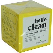 Herbaderm Hello Clean Yüz Dudak ve Göz İçin Yağ Bazlı Temizleyici Balm Saf C Vitaminli 100 ml