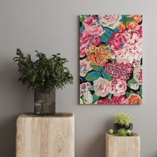 Rugs Modern Kanvas Tablo 1100 Floret Şakayık Temalı Renkli 142