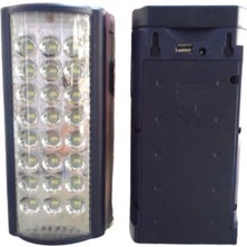 Fujika Manessa 2606L USB Şarj Çıkışlı Super 18-24 LED 80 Saat Akülü Şarjlı Işıldak