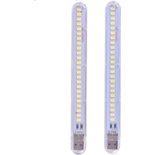 Zauss 24 LED Beyaz Işık Taşınabilir Mini USB LED Lamba 5730 Smd Kamp Stick LED