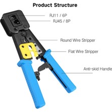 Wozlo Ez RJ45 RJ11 RJ12 Cat5 Cat6 Yeni Nesil Konnektör Pense Lüx Kolay Sıkma Pensesi