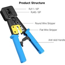 Ramtek Yeni Nesil RJ12 RJ45 Sıkma Makaslı Network Ağ Pense Ez RJ45 Pense