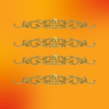 Decogold Papatya Motif 10 x 65 cm 4 Adet