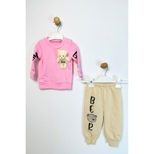 Ada Bebek Çocuk Ayıcık Aksesuarlı Bear Desenli Bebek Alt Üst Takım