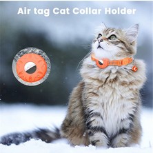 Pet Home Airtag Silikon Kasası Için Yansıtıcı Evcil Hayvan Yakalı Gps Izleyici Koruyucu Kapak (Yurt Dışından)