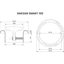 Afs Raksan Smart Gemici Anemostad Menfez 100 mm Plastik