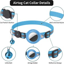 Pet Home Airtag Pu Deri Kılıf Için Yansıtıcı Pet Yakası Gps Izleyici Koruyucu Kapak Bell (Yurt Dışından)