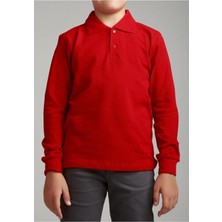 Noble Store Çocuk Uzunkol Polo Yaka Okul T-Shırt