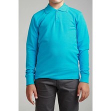 Noble Store Çocuk Uzunkol Polo Yaka Okul T-Shırt