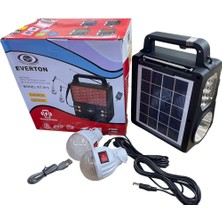 Everton RT-913 Şarjlı Fm/usb/bt Güneş Enerjili 2 Ampullü Solar Set (Kablosuz Telefon Şarj) Özelikli