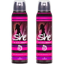 She 2 Adet Is A Clubber 150 Ml Kadın Deodorant