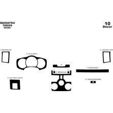 meriç cockpit design Meriç® Daihatsu Terios Ön Torpido Kaplama Maun 10 Parça 2006-›