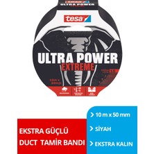 Tesa Ekstra Güçlü Duct Tamir Bandı, Ultra Power, 10M x 50MM, Siyah