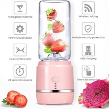 Three Beans Taşınabilir Blender Elektrik Sıkacağı Mikser Makinesi Gıda Işlemcisi Hızlı Meyve Suyu Usb Şarj (Yurt Dışından)
