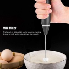 Three Beans Süt Kahve Frother Şarj Edilebilir, El Elektrikli Süt Köpük Mikser Maker Blender Çift Çırpma İle Kahve Latte | Yumurta Çırpıcı (Yurt Dışından)