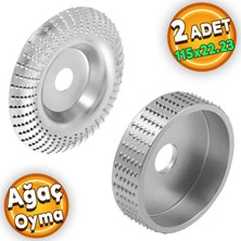 Badem10 Rodex Ahşap Taşlama Törpüleme Oyma Eğe Diski Ahşap Kesici 115 mm Oval Çukurlu (2 Adet)