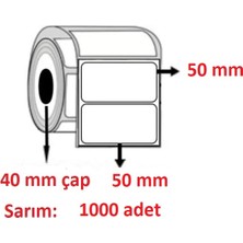Özsaraç Etiket 50X50 Eco Termal Etiket  ( 1000 Lü )