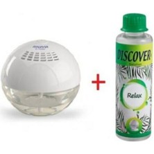 EC Shop Zariff Home Discover Sihirli Küre Hava Temizleyici Işıksız Küre + 1 Adet Relax Solüsyonu Zariff